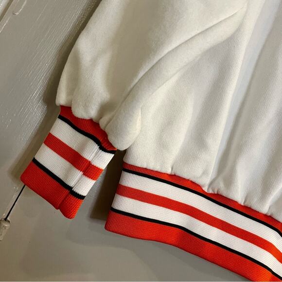 Vintage 80s Orange & White Cheerleader Uniform Crewneck Sweater LPJH Bullpups - Picture 10 of 16